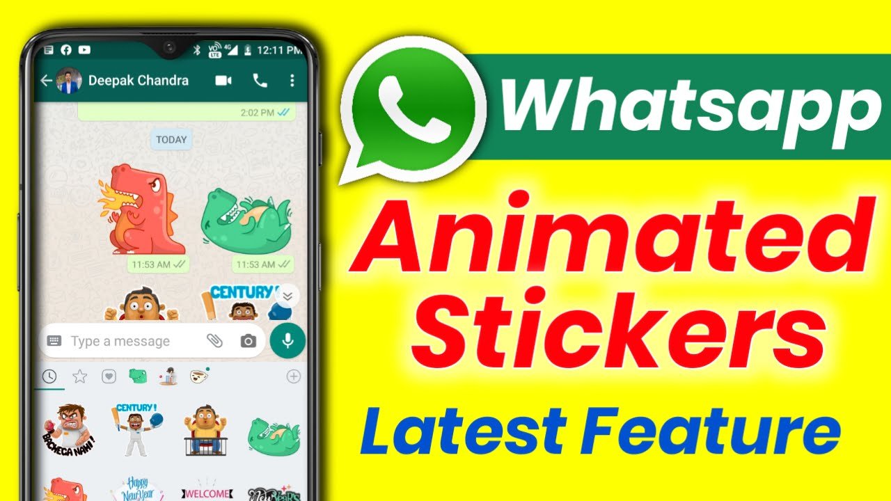 Whatsapp Animated Stickers Feature 2020 DK Tech Hindi